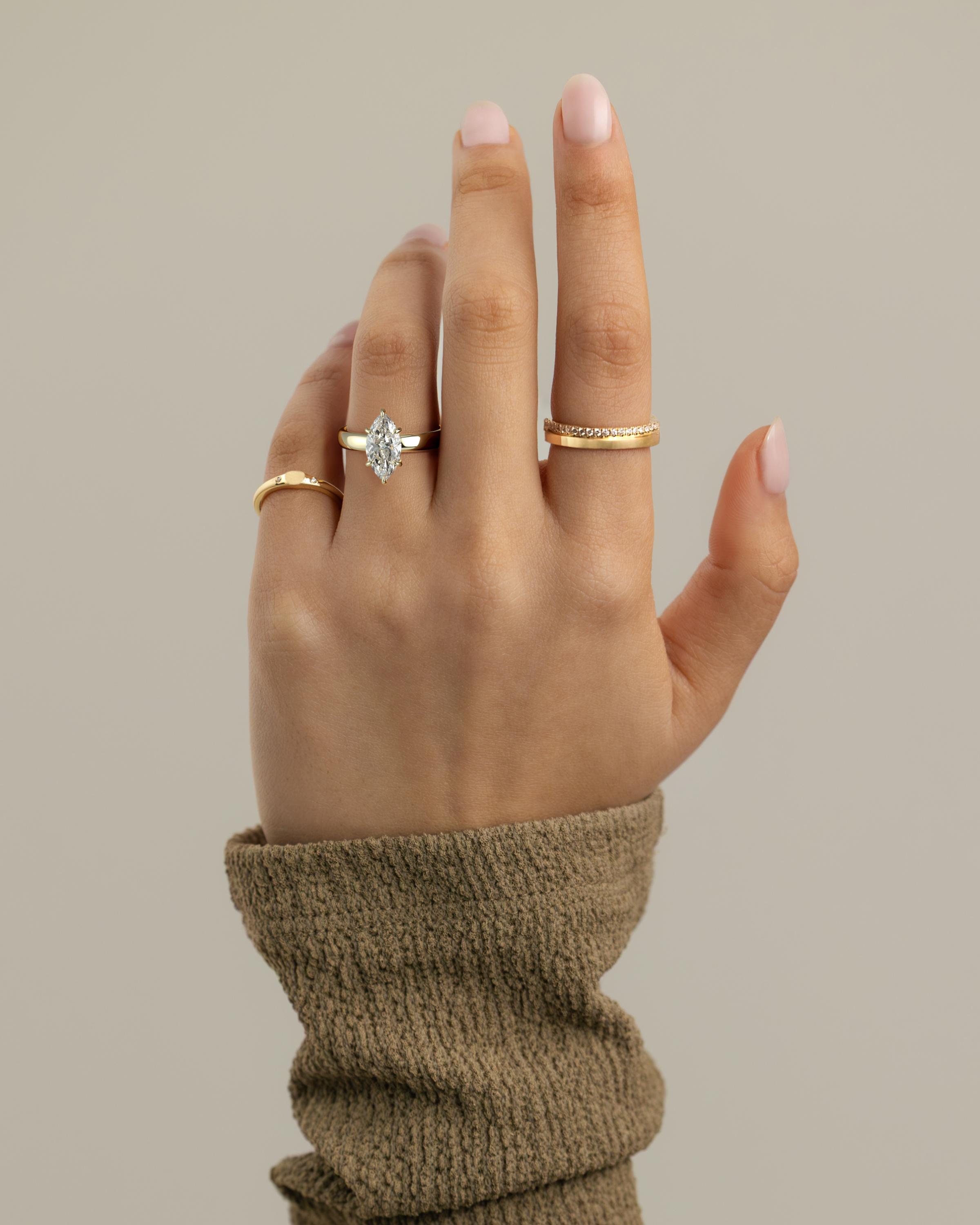 Markiz Pırlanta 6 Tırnak Tektaş Yüzük