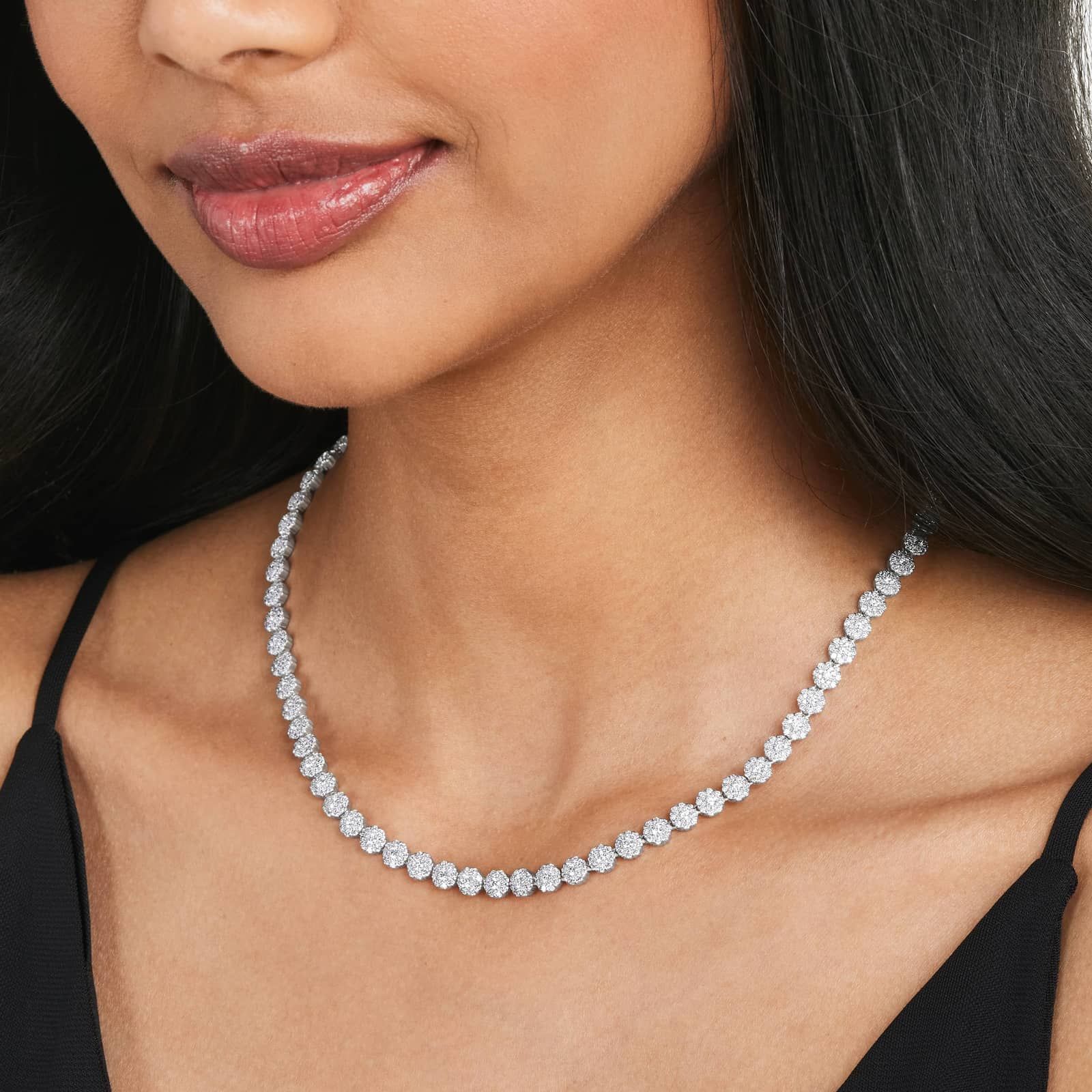 Pırlanta Şakayık Suyolu Kolye