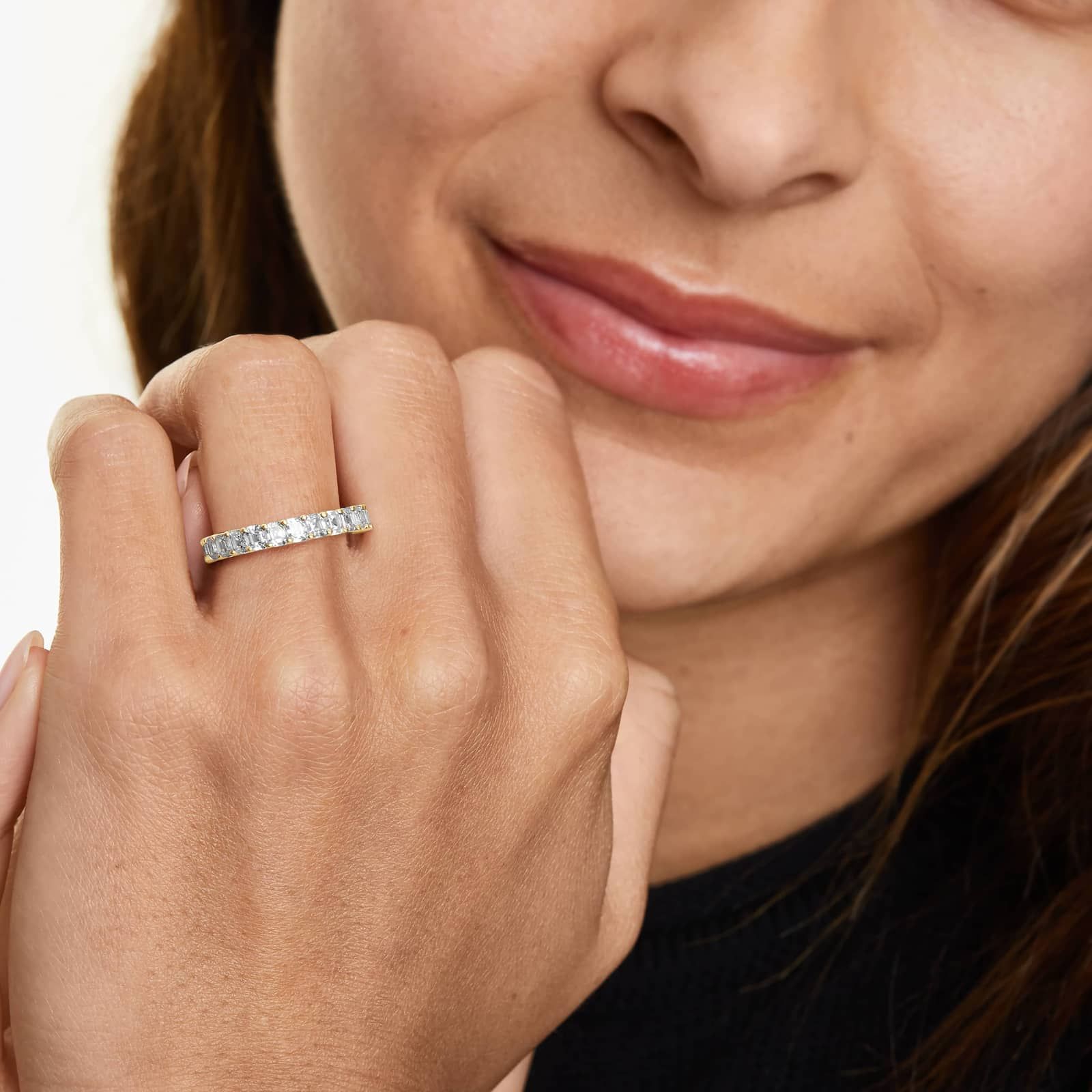 Pırlanta Asscher Tamtur Yüzük